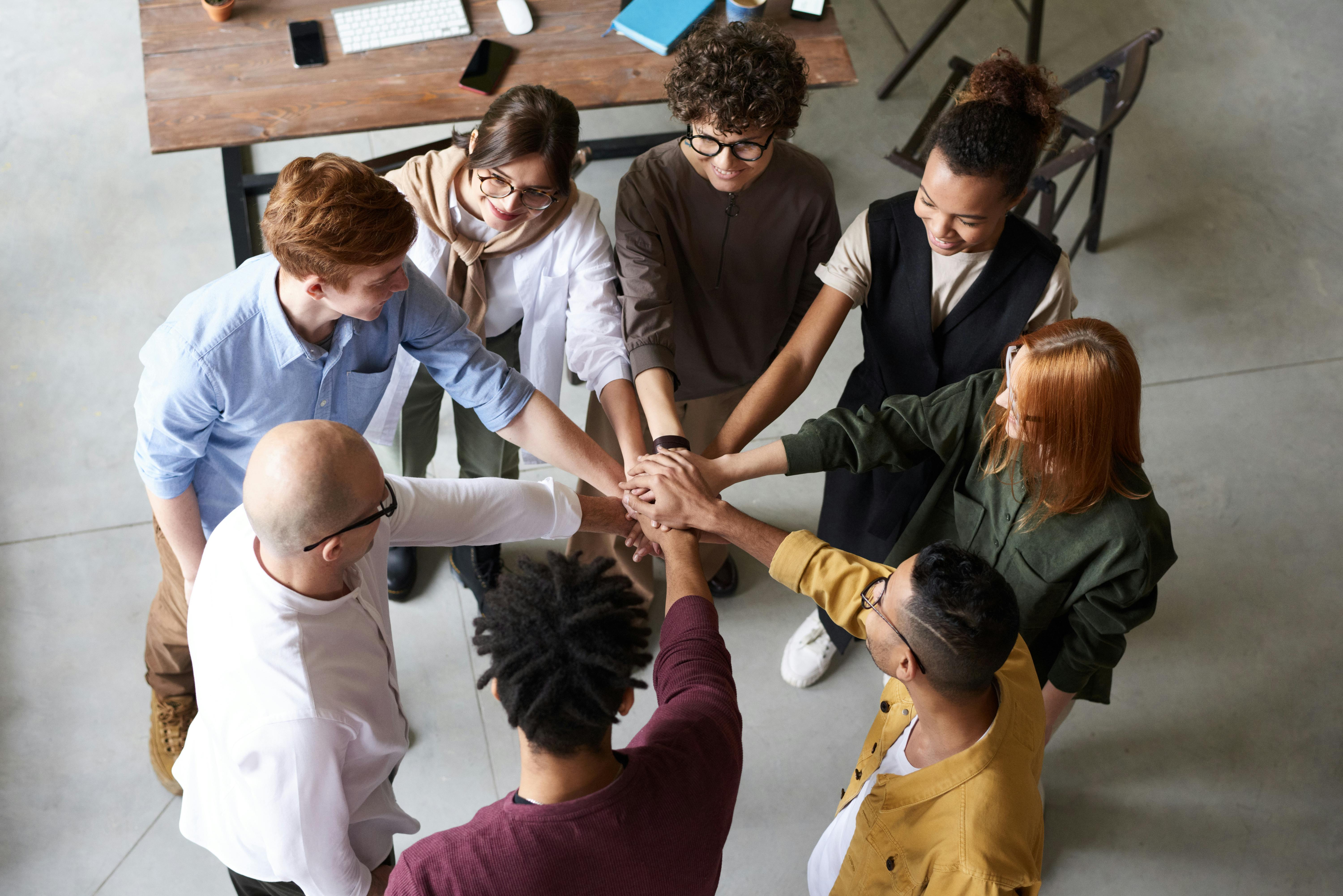 HR team collaborating in modern office